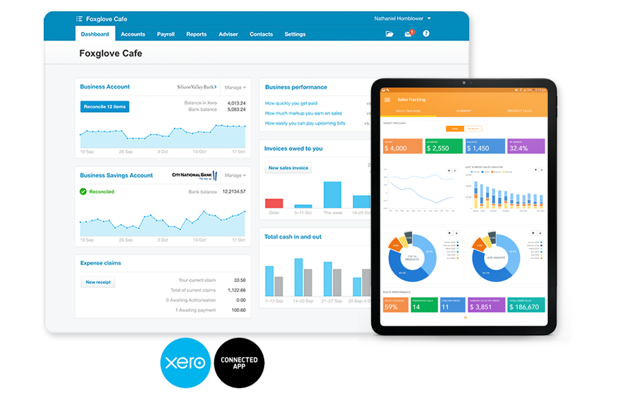 mSalesApp and Xero. They can automatically be integrated